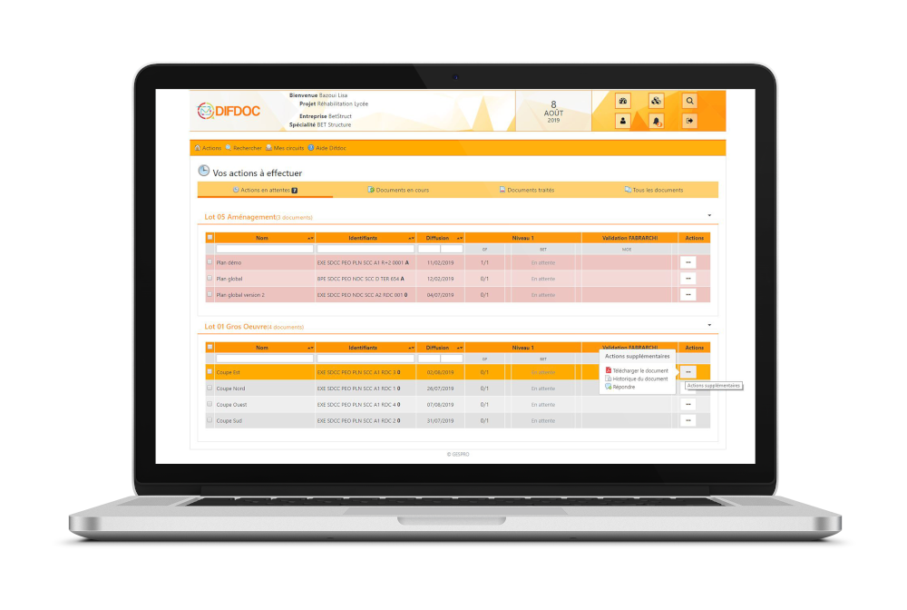 SUIVRE LE WORKFLOW DE VALIDATION